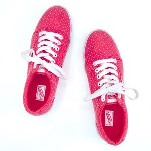 VANS | coral with white polka dots | 8 | lace up